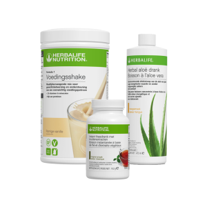 Ideaal Ontbijt combi pakket - Formula 1 romige vanille, Instant theedrank original en Herbal aloë drank mango